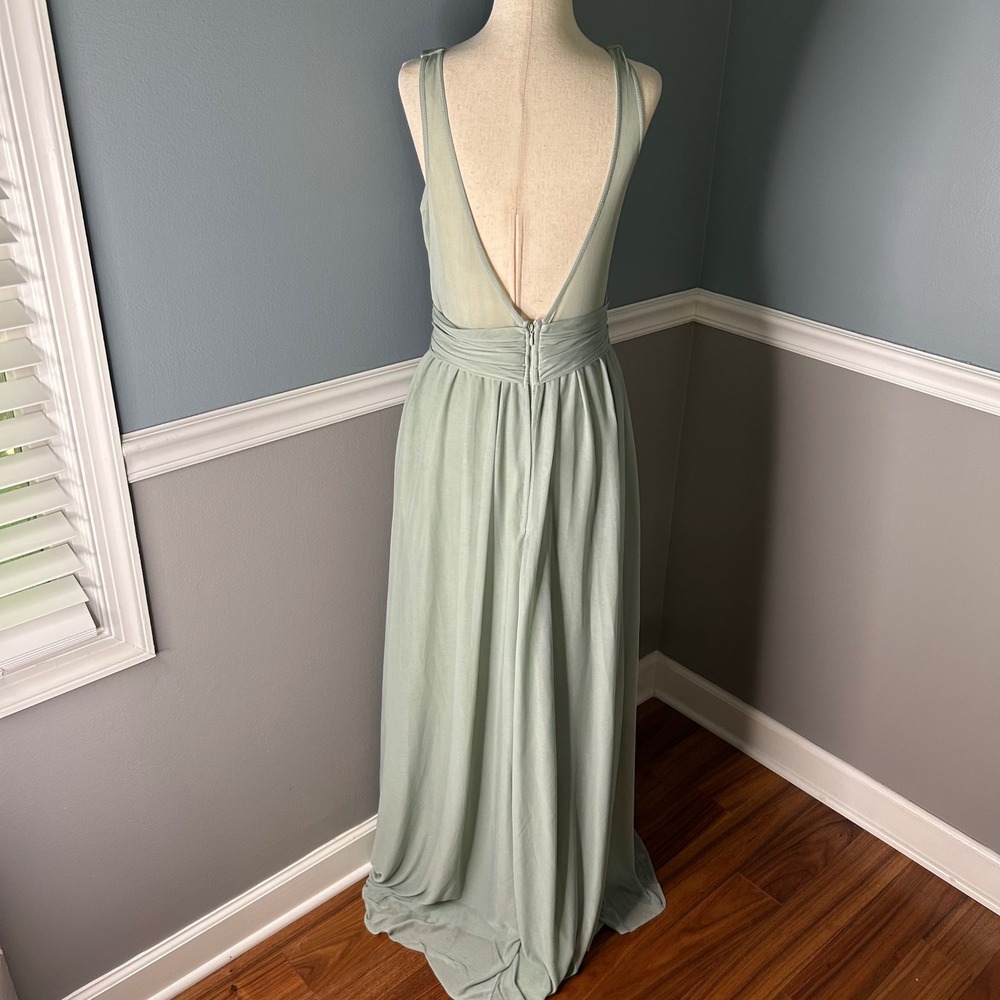 Birdy Grey Bridesmaid Formal Dress‎ Gown Maxi Sleeveless Medium - Picture 6 of 8